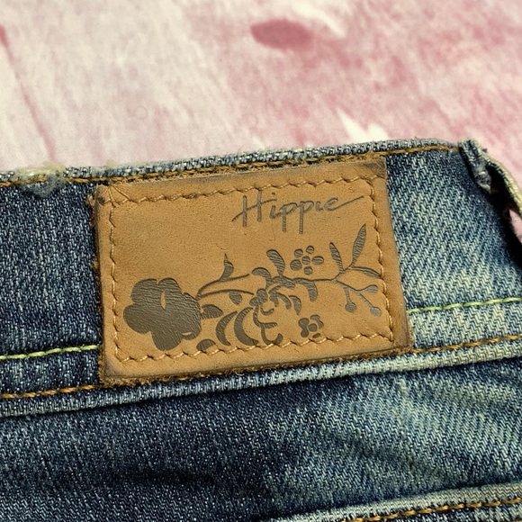 💵Hippie Denim Bleach Accented Bootcut Jean Size 7 - Picture 12 of 12